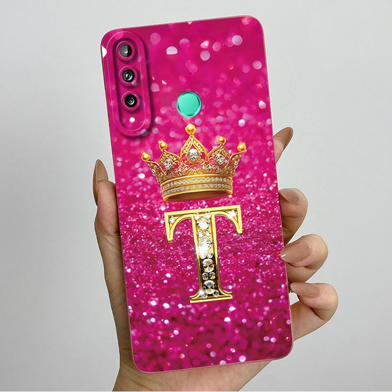 Для Huawei Y7p P40 Lite E ART-L28 ART-L29 Модный Чехол для Телефона с Инициалами для Пары Y7P 2020 Мягкий Силиконовый TPU Защитный Чехол