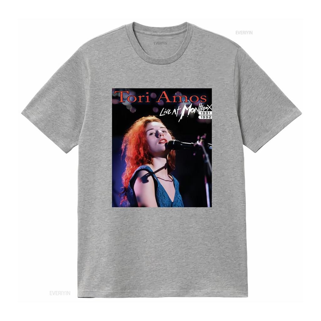 Футболка Tori Amos Live at Montreux 1991 1992 Стильная Черная Размер S M L XL Винтажная Стиранная Универсальная Мягкая Унисекс Дышащая