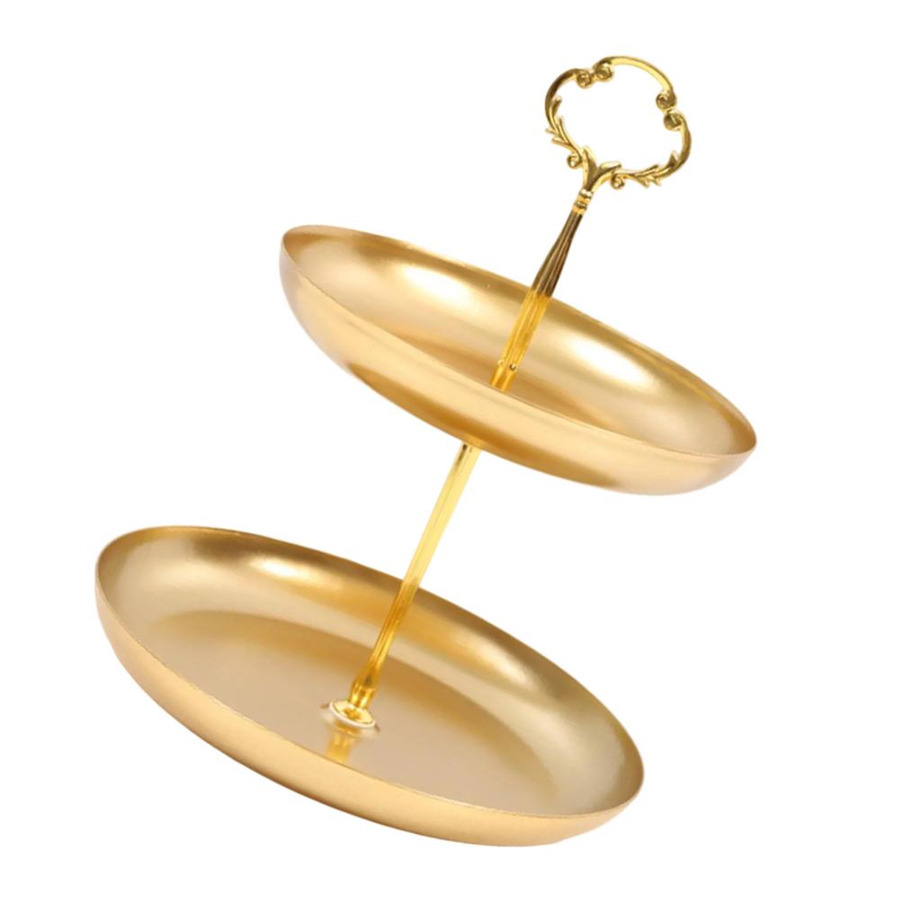 2-х уровневая подставка для фруктов и овощей на кухонную столешницу, экономящая место, поднос для хранения закусок, подставка для конфет