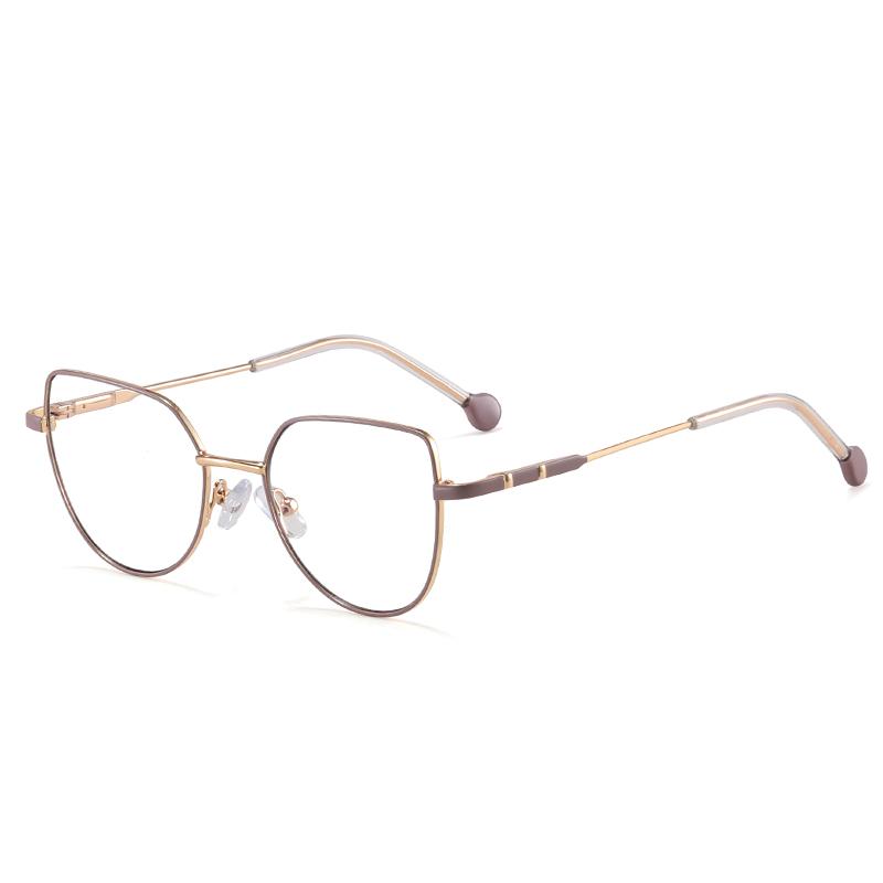 MS 97716 2024 New Kids Cat Eye Metal Thin Frame Children Optical Anti-Blue Light Glasses Eyewear Colorful Design Custom Logo
