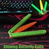 Hobby Toys Glowing Butterfly Knife 3D Printing Gravity Glow Knife Jumping Radish Knife Model Pendant Push Card Decompression Toy