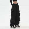 Elastic Waist Spring Casual Women's Cargo Pants Fashion Streetwear Harem Joggers Ankle Length Oversize Loose Pants For Girls