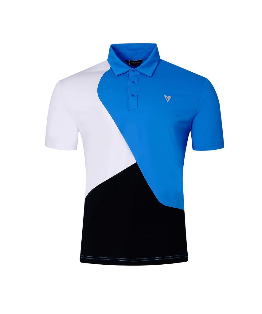 CREVE9 Geometric Color Polo Shirt