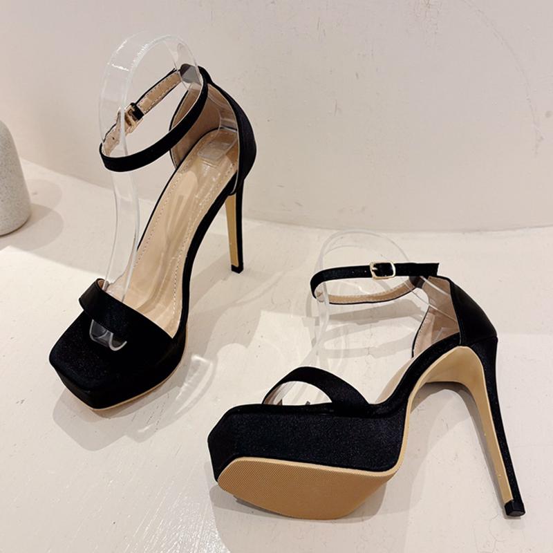 Liyke Модель Подиум Платформа Сандалии Для Женщин Сексуальные Квадратные Носки Вечеринка Ночной Клуб Стриптиз Каблуки Туфли Для Танцев На Поле Zapatos Mujer