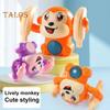 Игрушки для малышей Игрушка для ползания обезьянки Обучающая электрическая игрушка-обезьянка со светящимися звуками Режим голосового управления Интерактивная сенсорная игрушка для