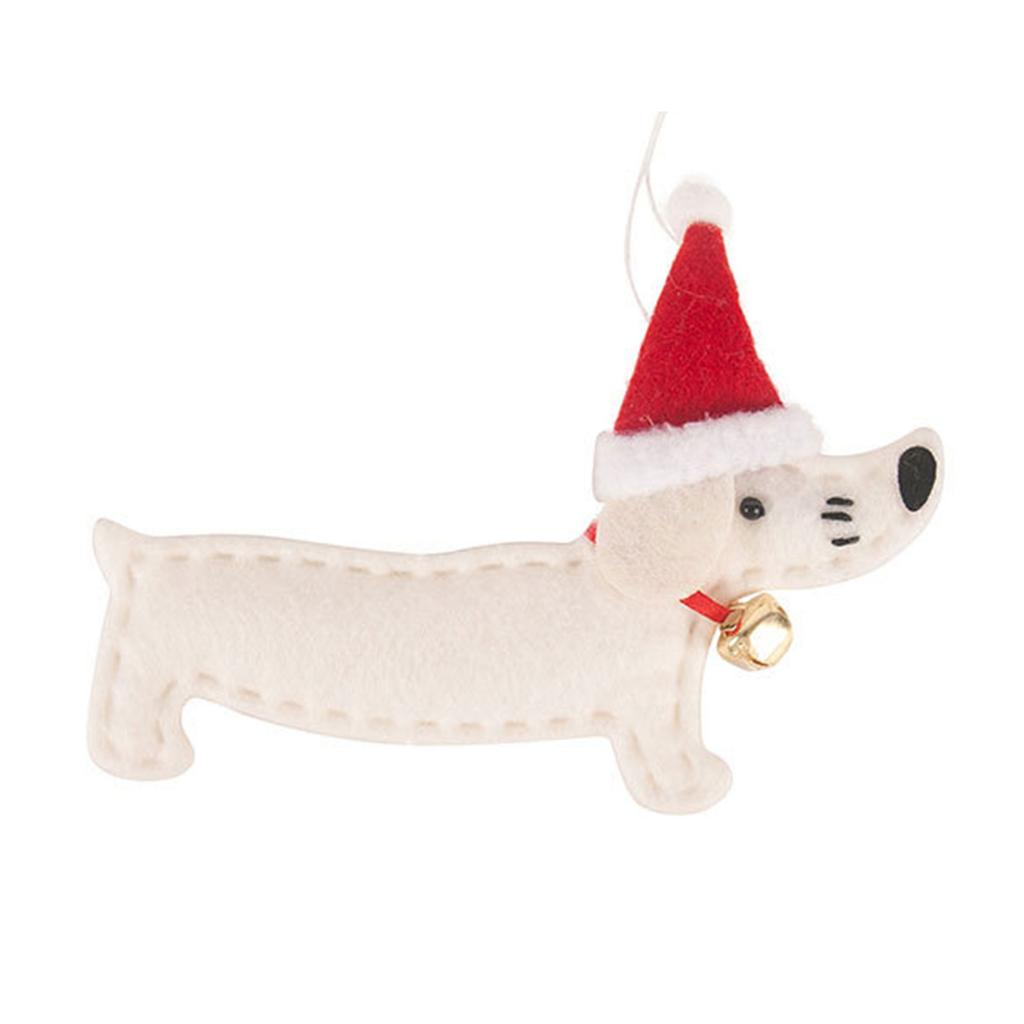 Festive Cartoon Dog Christmas Ornament for Kids Safe Holiday Home Decoration Lightweight Pet Friendly Hanging Accessory