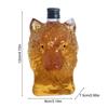 Whiskey Bottles Wolf Crested Wine Cup Vintage Wolf Themed Glass Bottle Collectible for Cocktail Whiskey Enthusiasts for Party