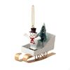 Practical Sleigh Ornament Christmas Sled Car Handcrafts Tree Pendant for Wedding Fireplace