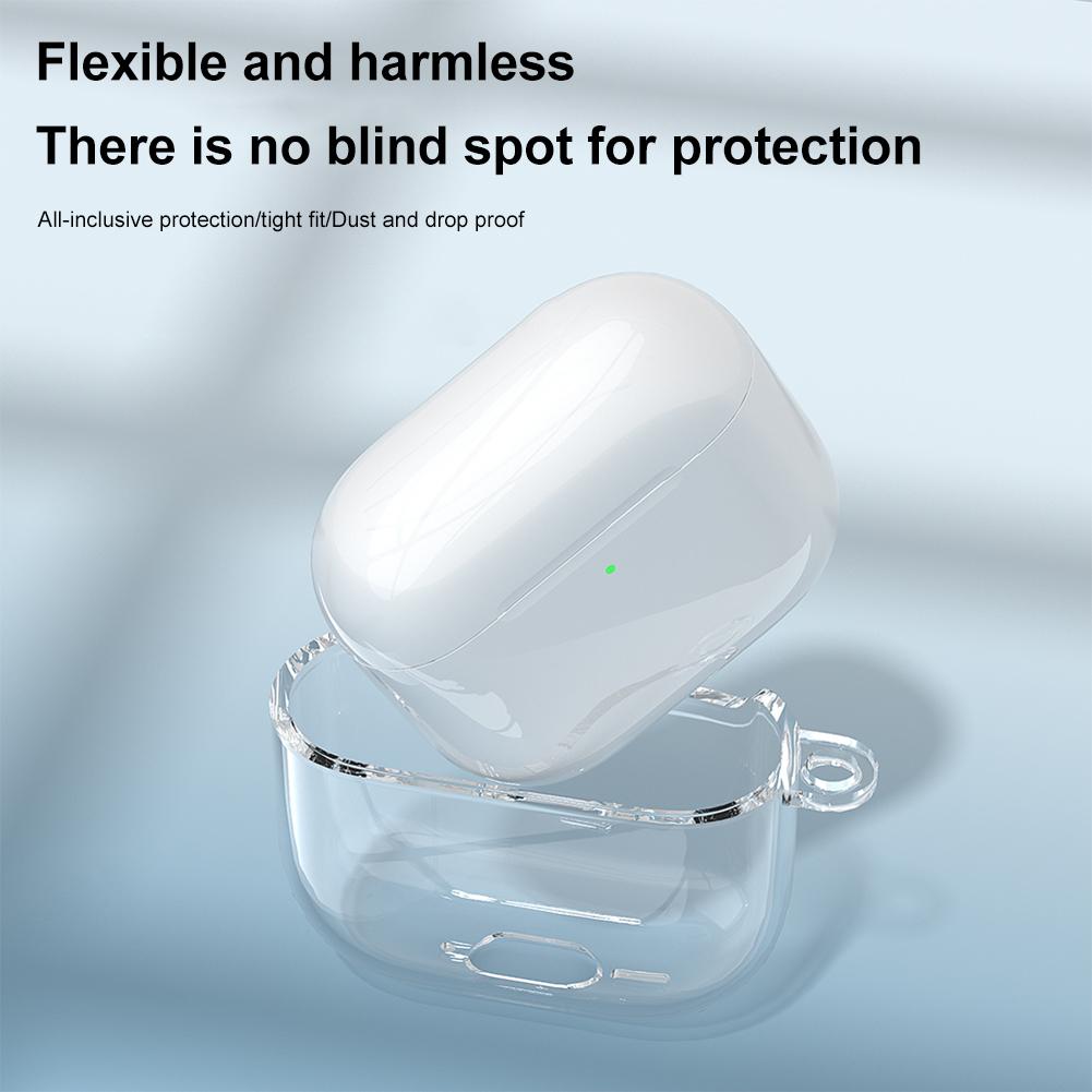 Прозрачный чехол для наушников AirPods 4 (2024) Чехол для зарядки TPU Прозрачный защитный чехол Чехол для беспроводных наушников