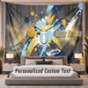 Custom Name Text Tapestry Lazio FC Personalized Polyester Wall Tapestry For Bedroom And Room