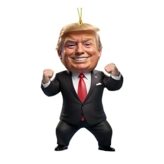 Рождественский подвесной кулон с ремешком, легко подвешивается, уникальный 2D-дизайн, зеркало заднего вида автомобиля