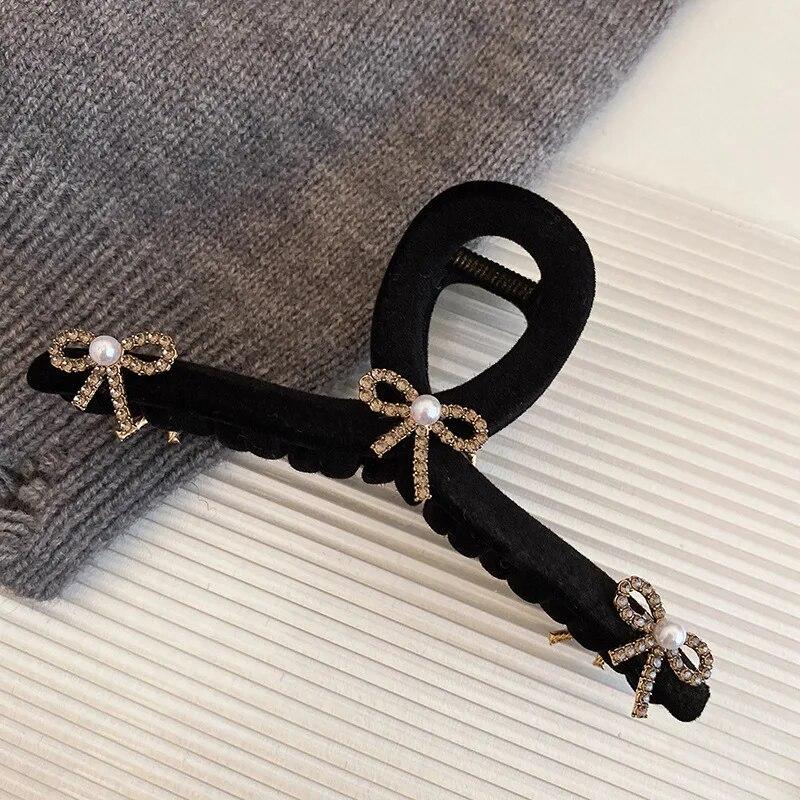 Ретро флокирующая заколка для волос со звездой, женские винтажные большие пластинчатые заколки для волос, заколки в виде акулы, головной убор для женщин, аксессуары для волос