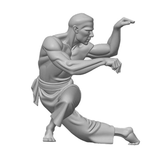 3D-печатная фигурка Кунг-фу Статуя Мастера Кунг-фу с Изысканной Текстурой Устойчивое Основание