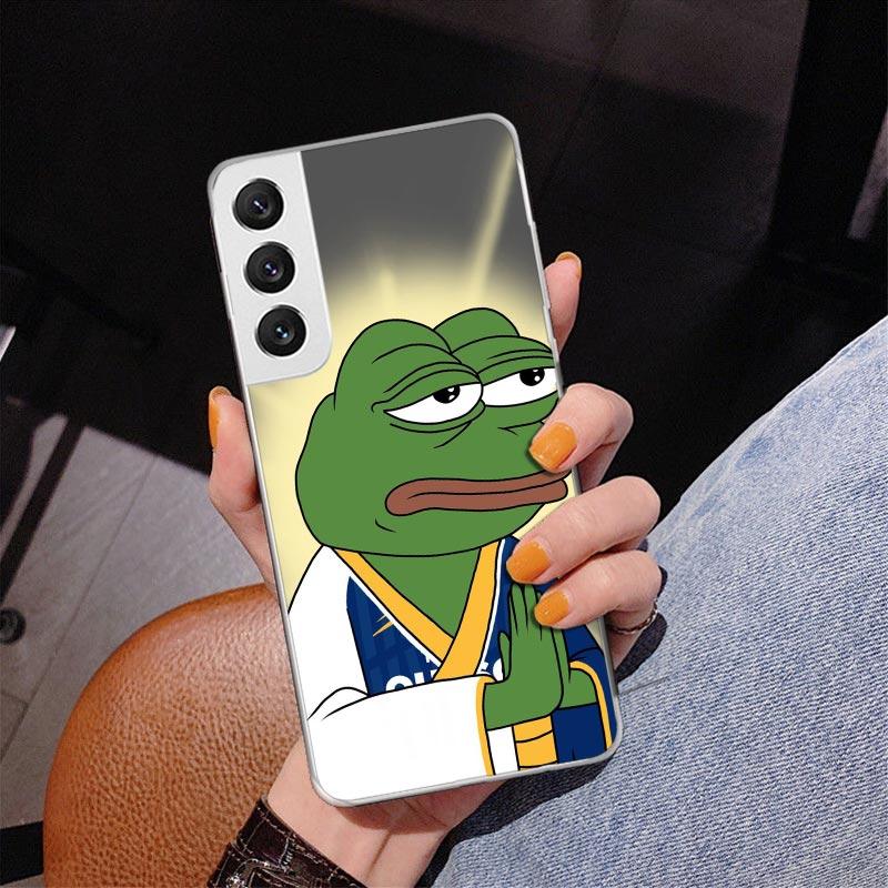 Милые лягушки Вечеринка Грустный Пепе Чехол для телефона Samsung Galaxy S26 S25 Edge S23 S24 Ultra S22 Plus S21 S20 FE Уникальная крышка Мягкий чехол G