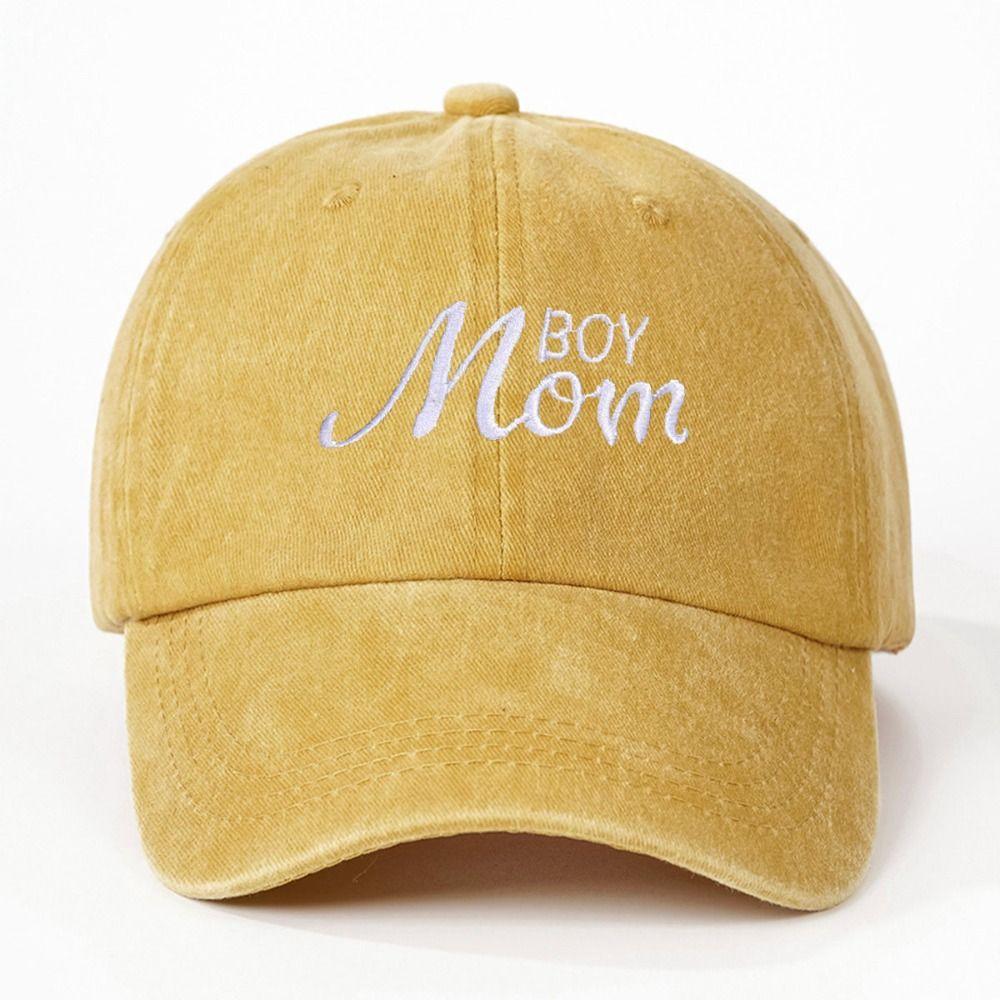 Vintage Boy Mom Embroidery Caps Adjustable Outdoor Sun Hat Fashion Sport Visors Cap Gifts