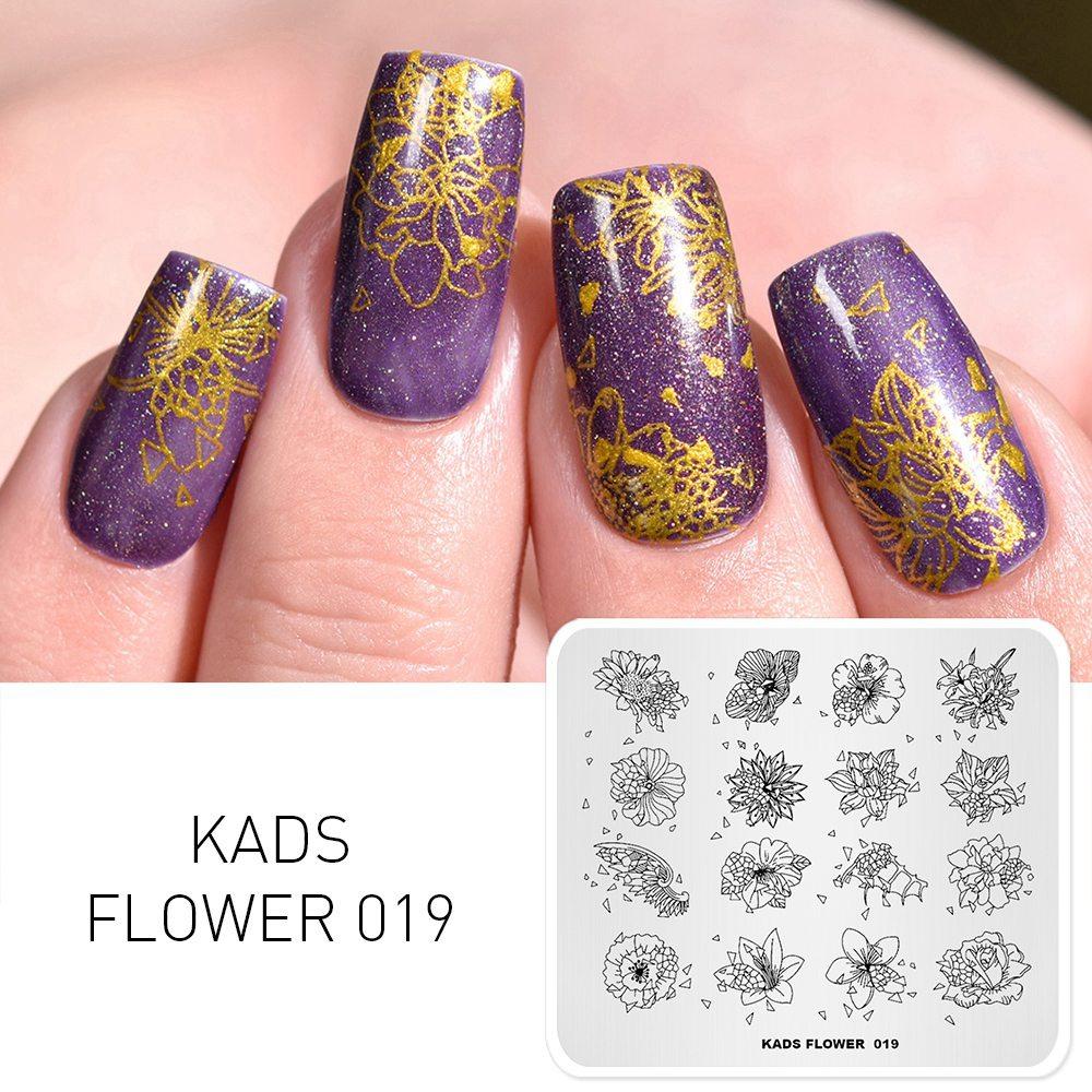 kads 53 Flower Series Nail Stamping Plates DIY Manicure Stamping Plate for Nail Art Template Nail Art Stamp Plates