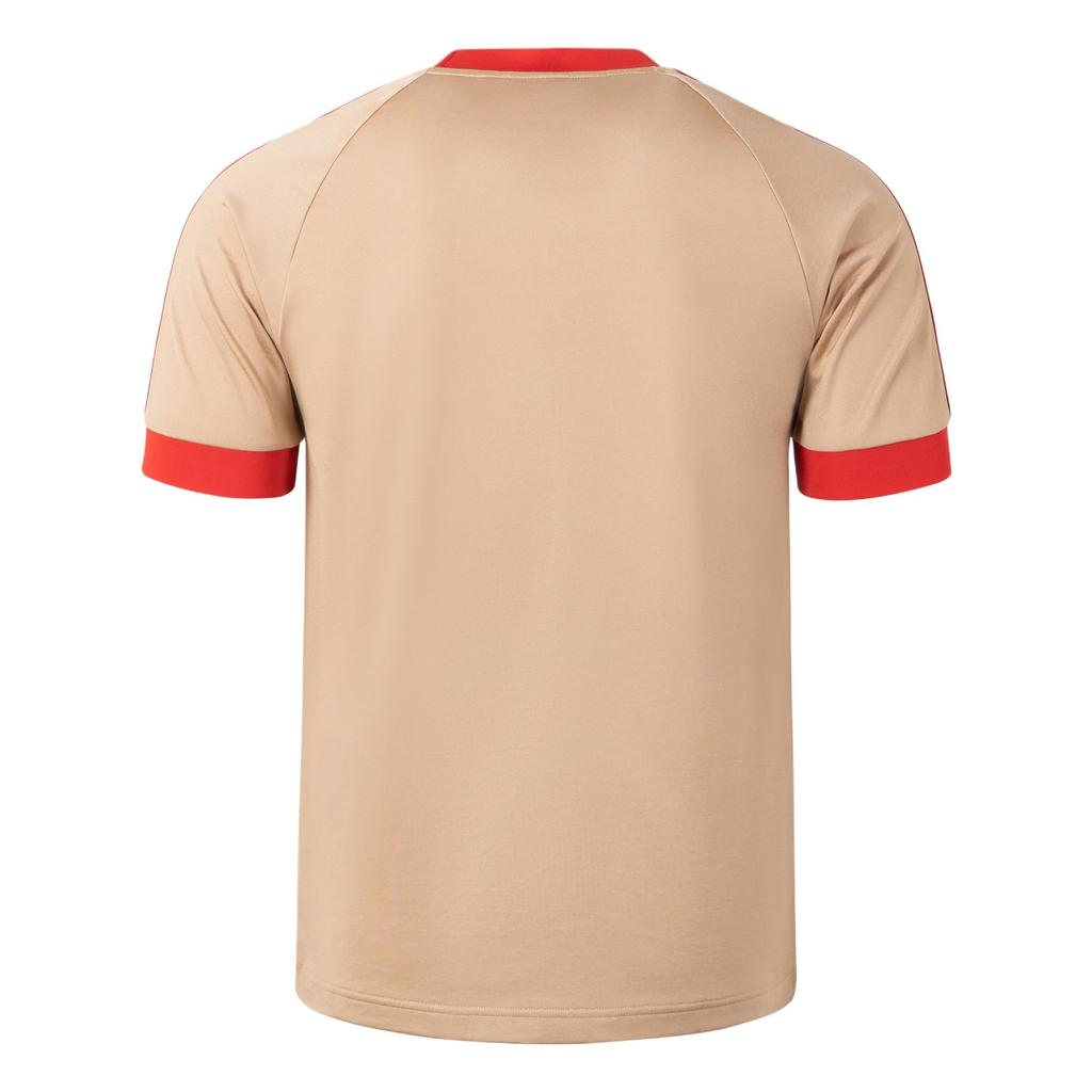 Adidas Футболка с тремя полосками Дэвида Бекхэма Magic Beige для мужчин в уличном стиле JM6290