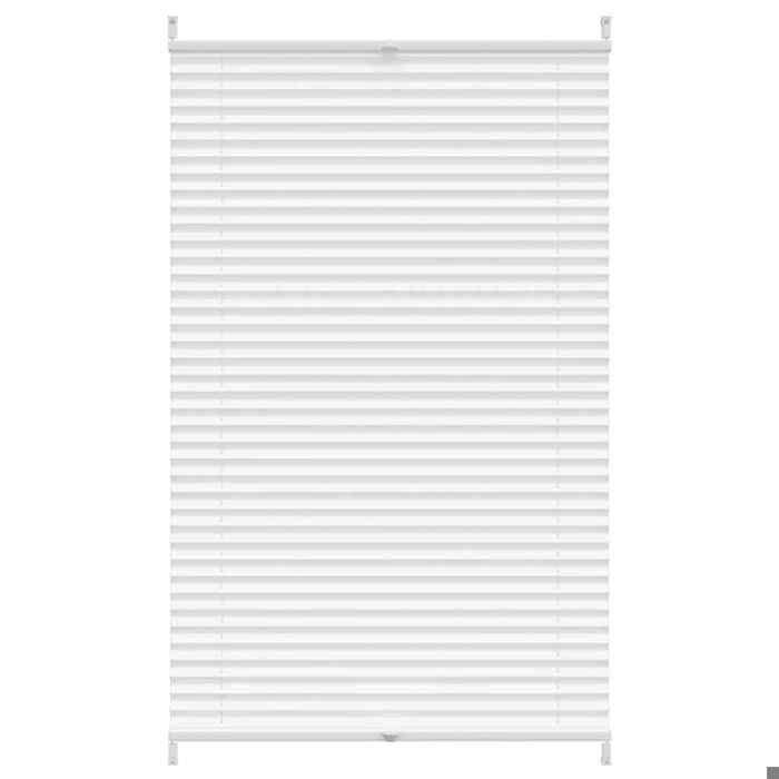 Store plissé - Maison Exclusive - 80 x 125 cm - Blanc - Montage sans perçage