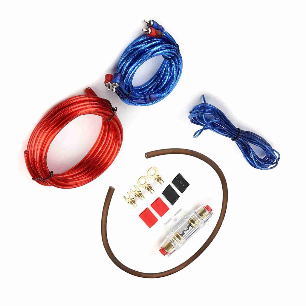Комплект кабелей для установки автомобильного сабвуфера, усилителя, динамика и предохранителя