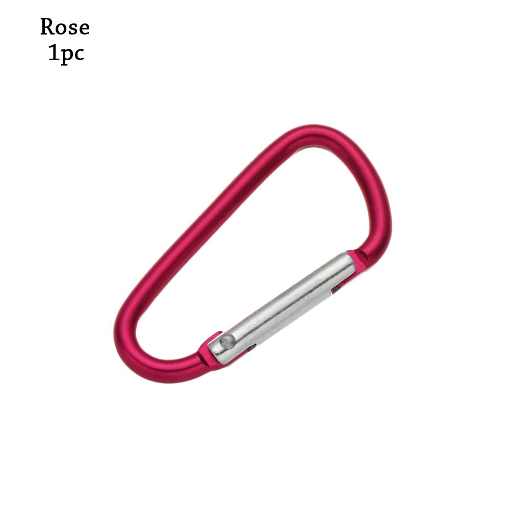 Safety Multicolor Aluminium Camping Hiking Hook Buckle Keychain Climbing Button Alloy Carabiner