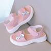 Girls Princess Sandals with Leaves Fashion Kids Summer Beach Shoes Children Causal Shoes Simple Platform Hook & Loop Breatheable