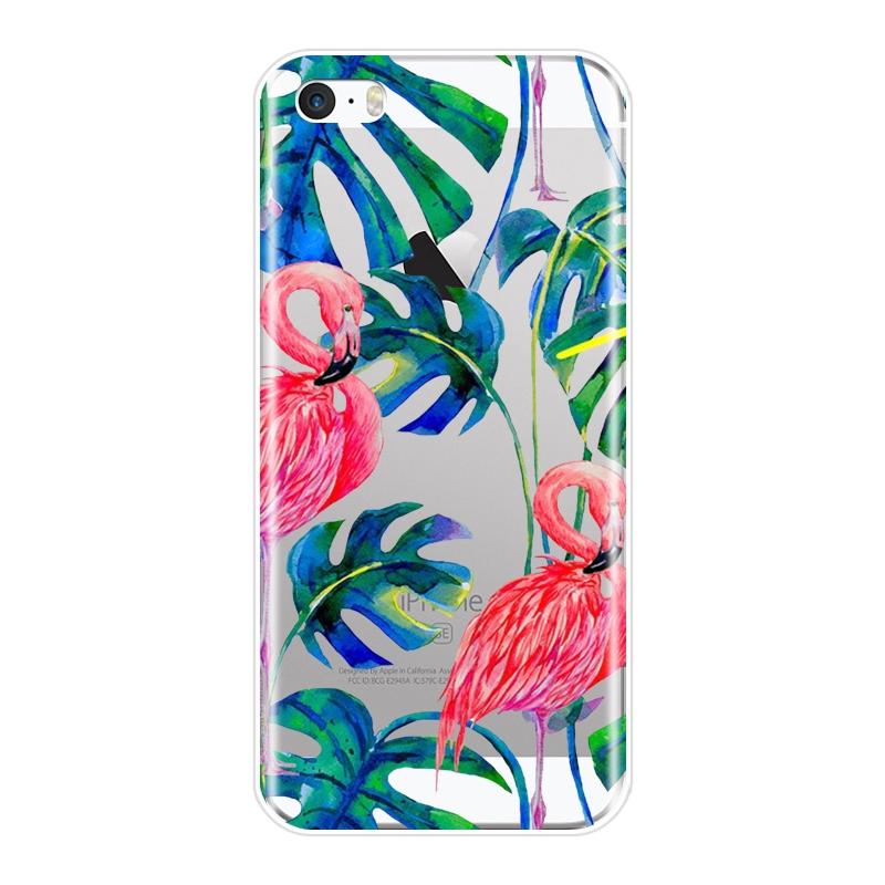 Чехол для телефона для Apple iPhone 4 4S 5 5C 5S SE, силиконовый чехол с цветком, мопс, собака, кошка, фламинго, лиса, олень, мягкая задняя крышка для iPhone 4 5 S