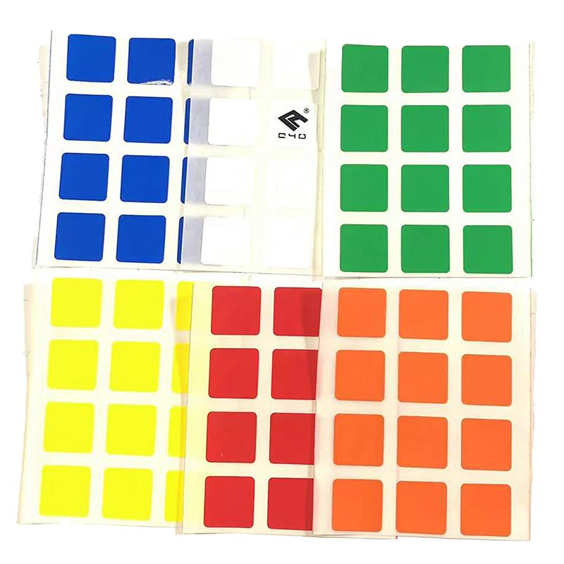 Высококачественные яркие сменные наклейки для кубика Рубика 3x3, игрушка Cubo Magico для детей, подарок взрослому, наклейки 3x3x3 для детей