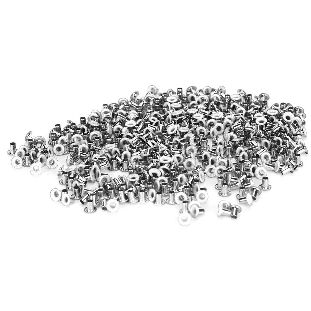 500Pcs Brass Eyelets 2mm Inner Hole Colorful Grommets Kit for Clothing Shoes Bag DIY CraftsWhite