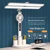 UOSU Foldable LED Desk Lamp with Fan & Clock