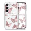 Retro Butterfly Transparent Phone Case For Samsung Galaxy S22 S21 S20 FE Plus Ultra Soft TPU Cover