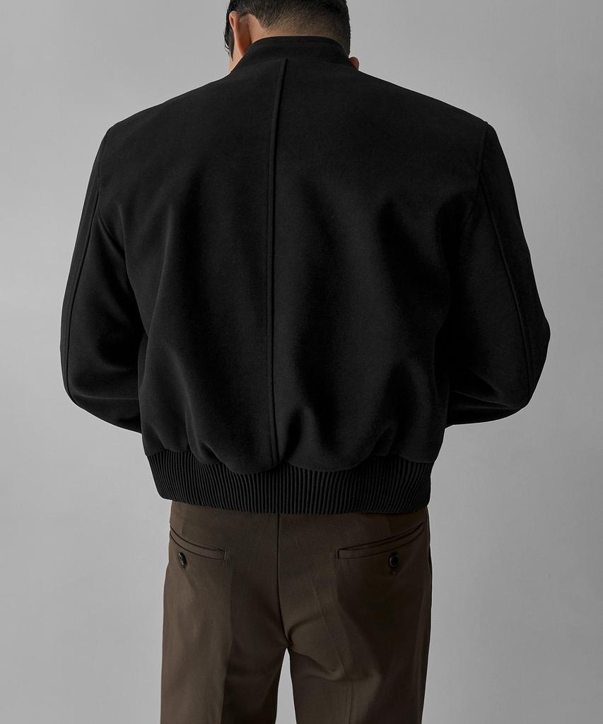 BOWLOW PRODUCT Stand Collar Suede Jacket [Black]