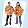 Halloween Costume Children Adult Food Hamburger Ketchup Pork Belly Pizza Acting Costume Show Set