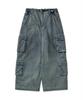 DIMITO Denim Multi Cargo Pants (Wide Fit Lv.2) Dw Light Blue