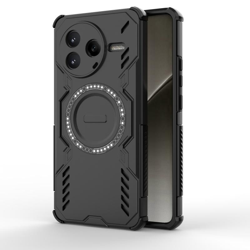 Для Poco F7 Pro Чехол Чехол Xiaomi Poco F7 Pro Capas PC Ударопрочный Кольцевой Магнитный Адсорбционный Беспроводной Зарядный Чехол Poco F7 Pro