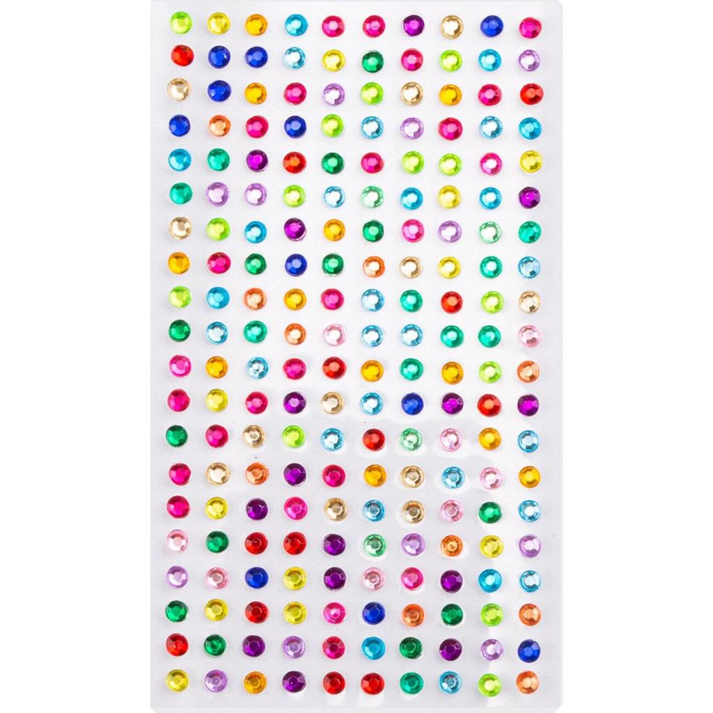 Colored Self-adhesive Rhinestones Sticker Children's Stage Show DIY Face Eye Decoration Acrylic Crystal Diamond Tattoo Sticker