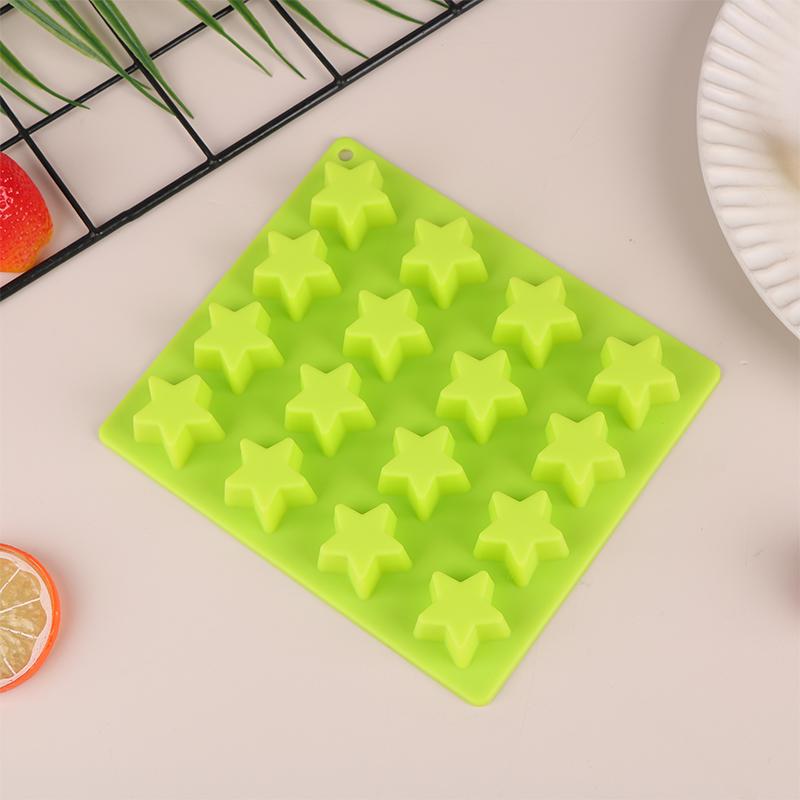 1Pc 16 Lattice Star Ice Cream Lattice Five Pointed Star Silicone Ice Cream Cake Mold Ice Cubes Diy Kitchen Baking Mold