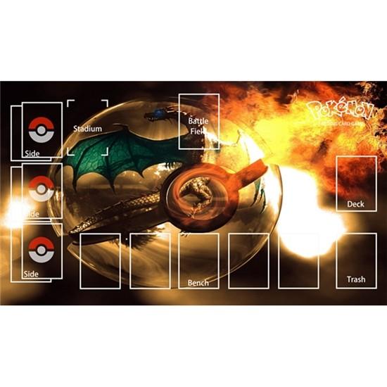 Pokemon PTCG Mewtwo Charizard Mew Jirachi Battle Playmat Trading Card Game Mat Dedicated Card Play Against New Table Mat