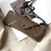Portable Glasses Storage Bag with Lanyard Soft Faux Leather Sunglasses Case Women Men Myopia Eyeglass Organizer Outdoor Travel Glasses Carrying Bag