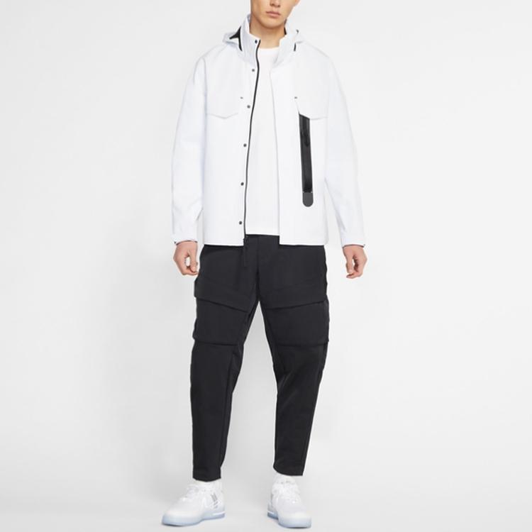 Nike Спортивная одежда Tech Pack Color-Block Складная куртка с капюшоном Мужская верхняя одежда Белый CZ9310-100