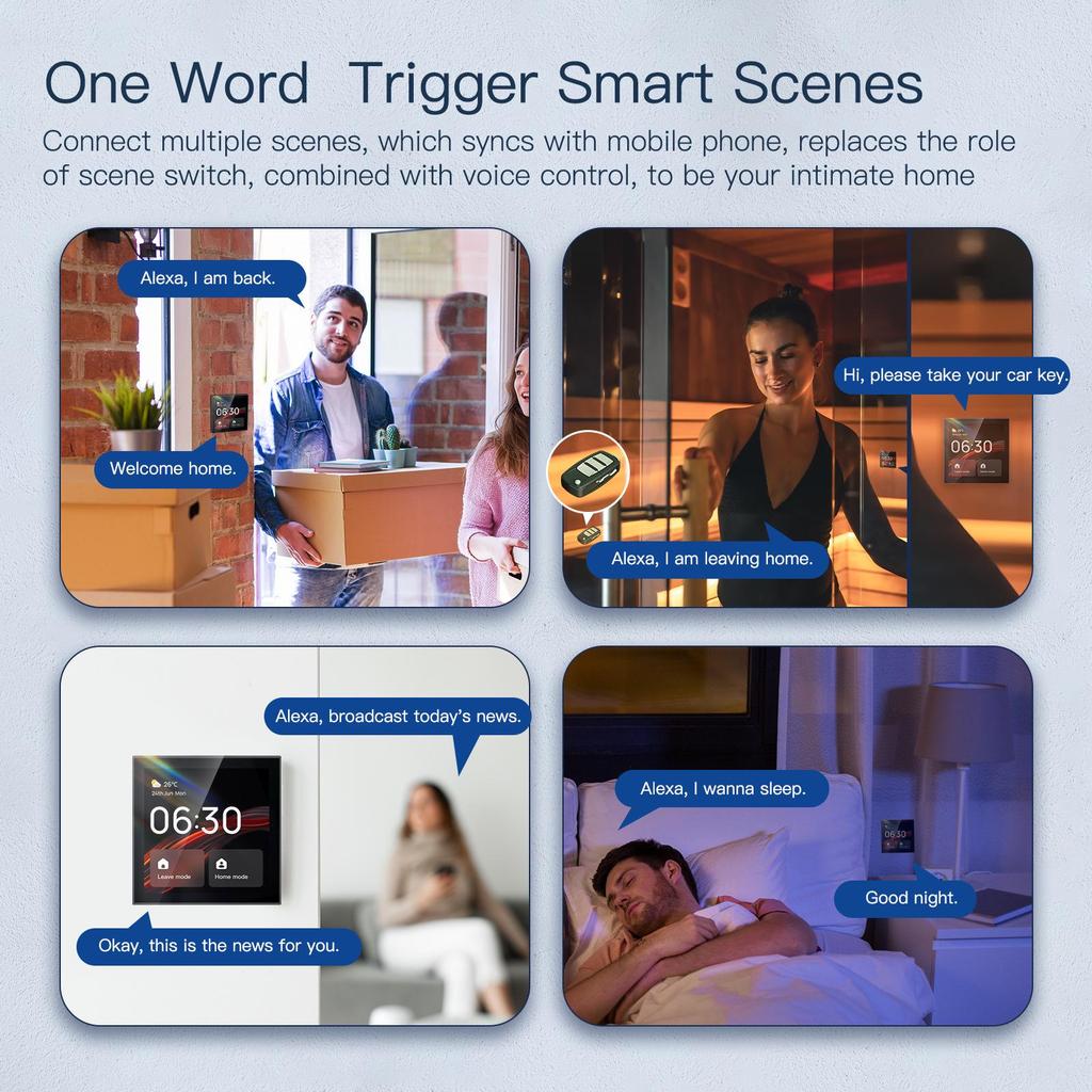 Tuya Zigbee Gateway: Multifunctional Control Panel with Alexa and Group Dimming Support