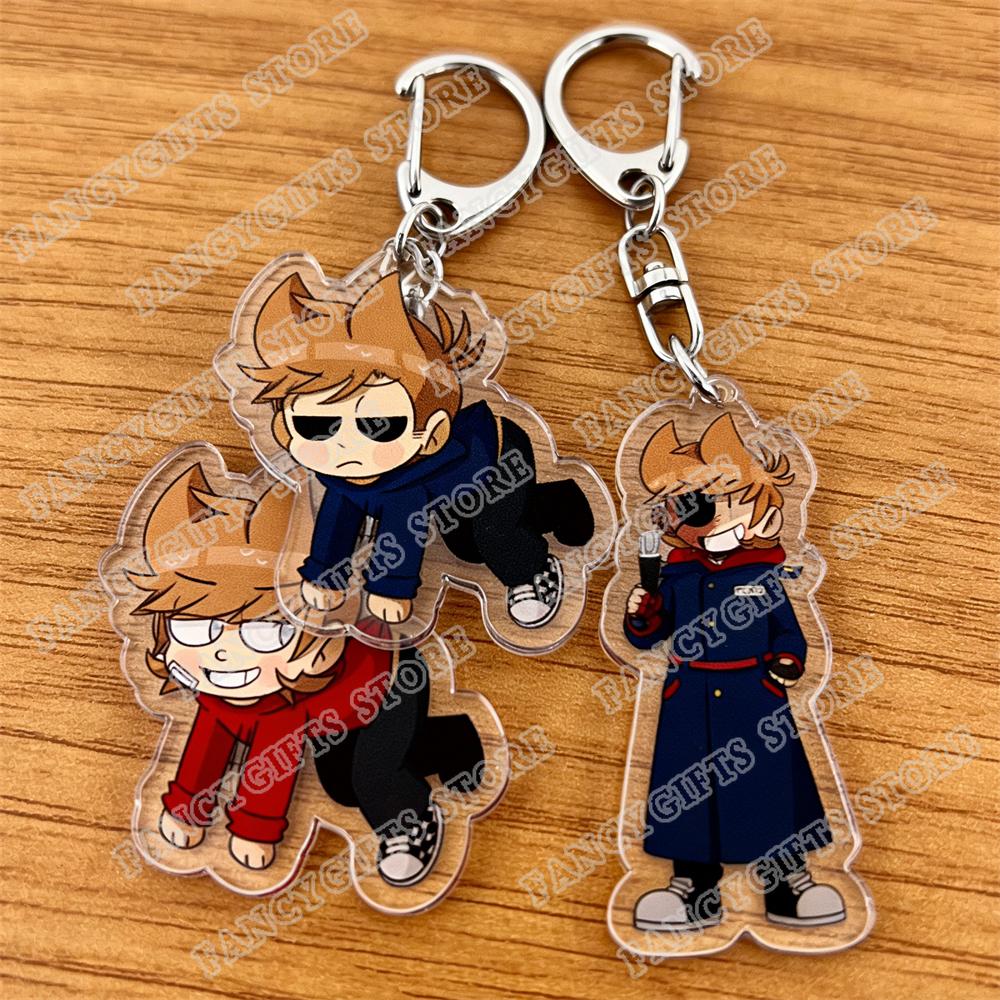 Популярные брелки Eddsworld Торд для аксессуаров Сумки Аниме Комикс Ринго Эддс Мем Брелки Украшения Геймеры Фанаты Друзья Подарки