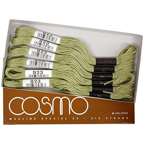 LECIEN COSMO №. 25 Мулине 8м Моточки Цвет. 898 Желто-зеленый 6-упаковка