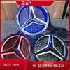 FJR5   For Mercedes Benz For Mercedes-Benz LED Chrome Silver Glossy Black Grille Star Emblem W204 W245 V260 X204 VITO 2006-2013 18.5cm
