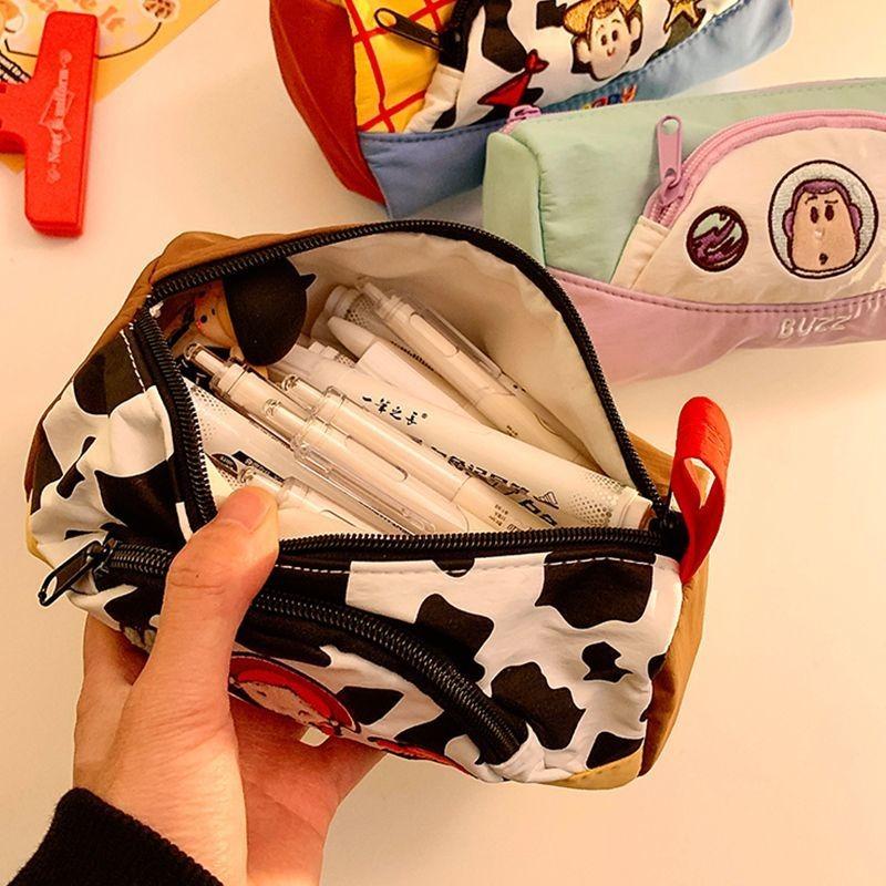  Toy Story Woody Buzz Lightyear Cartoon Pencil Bag Cute High-Looking Large Capacity Student Stationery Storage Bag