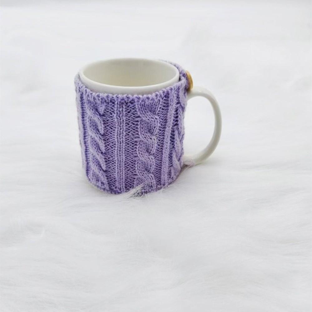 4PCS/SET Warm Knitted Coffee Mug Cover Heat-proof Coffee Cup Cover Milk Tea Cups