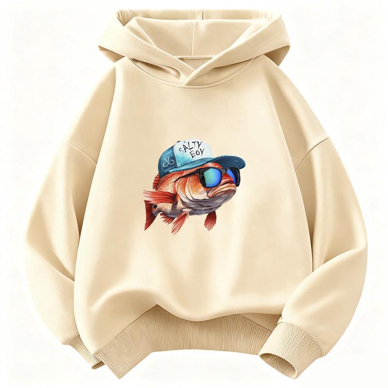 Cartoon Fish Hip Hop Hoodie Kids Children's Sweatshirt Cute Harajuku Hoody for Boys Girls Autumn Winter Casual Hoodies