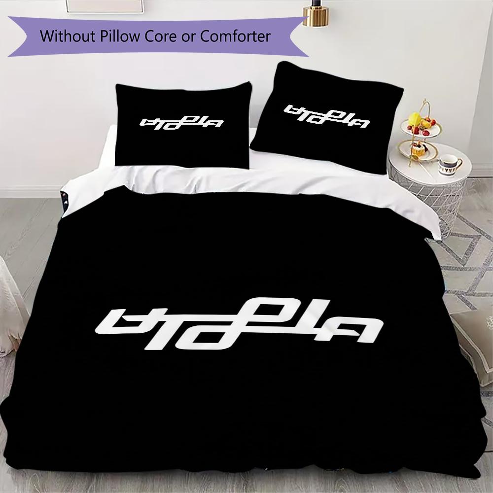 Travis Scott Pattern Bedding uilt Set uilt Cover Pillowcase Home Decoration Birthday Gift (1 * duvet cover + 2 * pillowcase without core)