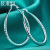 925 Sterling Silver Round 41mm Piercing Earrings Fashionable Wedding Jewelry