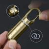 Портативный контейнер для таблеток брелок Изысканный латунный держатель для таблеток брелок Портативный водонепроницаемый контейнер-капсула для таблеток