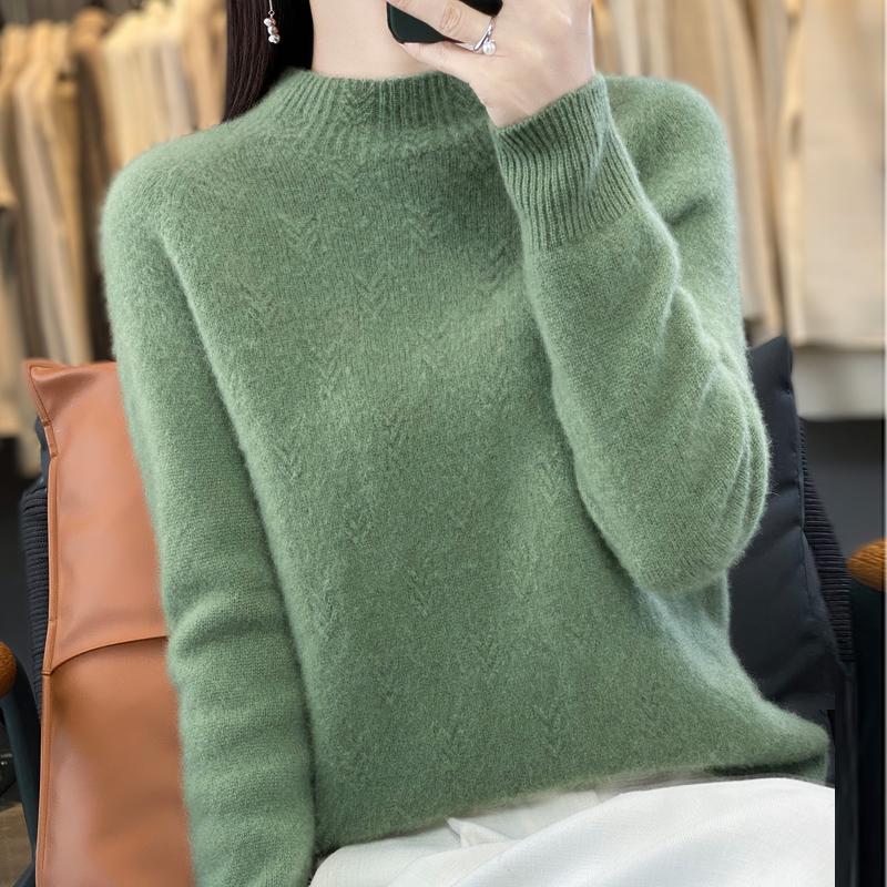 Женский кашемировый свитер Qinghe кашемир 30% кашемир 70% шерсть осенне-зимний пуловер теплый и модный